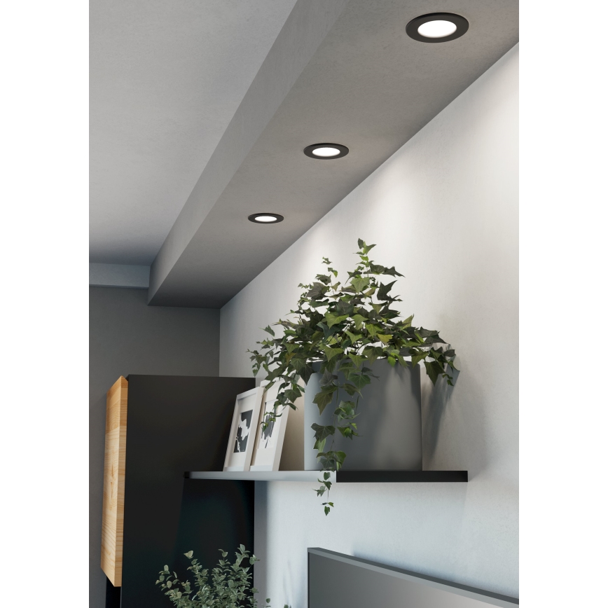 Eglo - LED-süvistatav laevalgusti LED/3,7W/230V 2700/4000/6500K läbimõõt 8,8 cm must