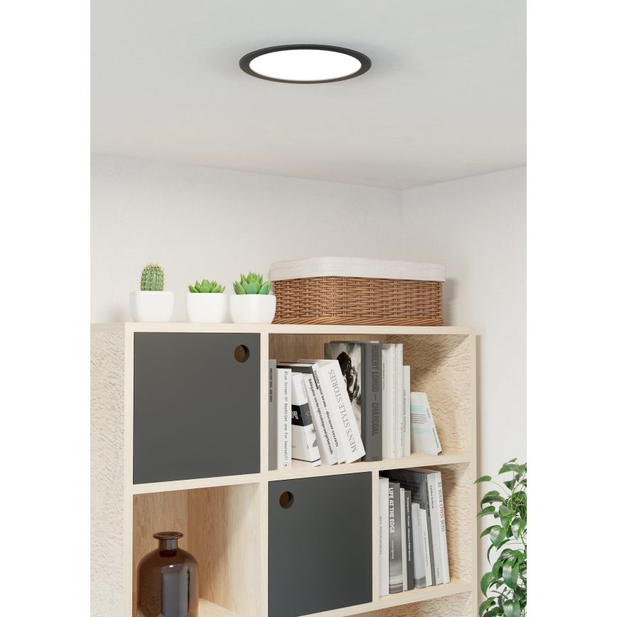Eglo - LED laesse paigaldatav valgusti LED/18,5W/230V 2700/4000/6500K läbimõõt 21,6 cm must