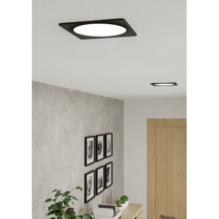 Eglo - LED süvistatav laevalgusti LED/10,5W/230V 2700/4000/6500K 16,6x16,6 cm must