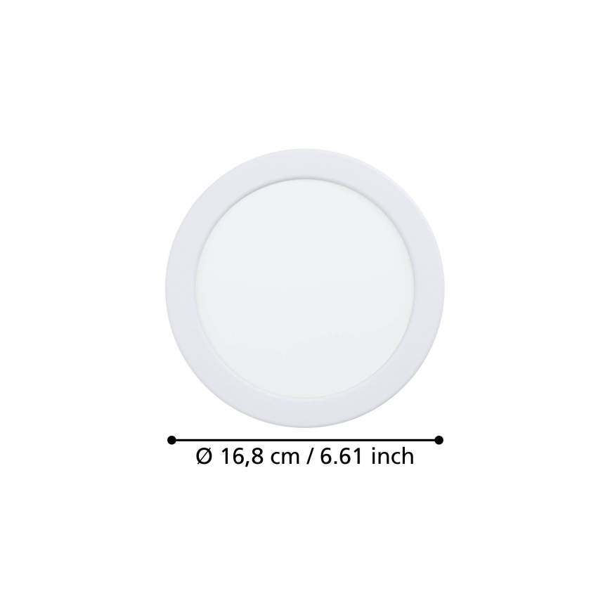 Eglo - LED süvistatav laevalgusti LED/10,5W/230V 2700/4000/6500K läbimõõt 16,8 cm valge