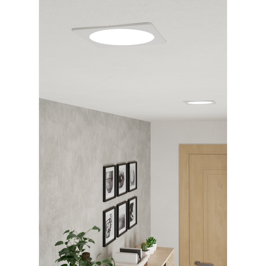 Eglo - LED süvistatud laevalgusti LED/10,5W/230V 2700/4000/6500K 16,6x16,6 cm valge
