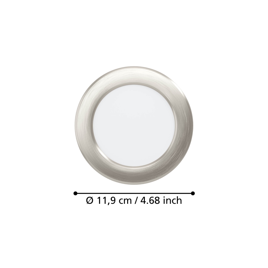 Eglo - LED süvistatav laevalgusti LED/6,3W/230V 2700/4000/6500K läbimõõt 11,9 cm mattkroomviimistlus