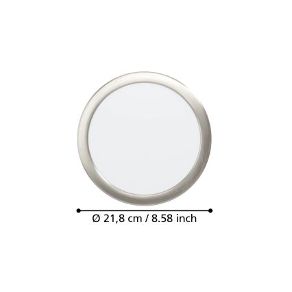 Eglo - LED süvistatud laevalgusti LED/18,5W/230V 2700/4000/6500K läb. 21,6 cm mattkroom