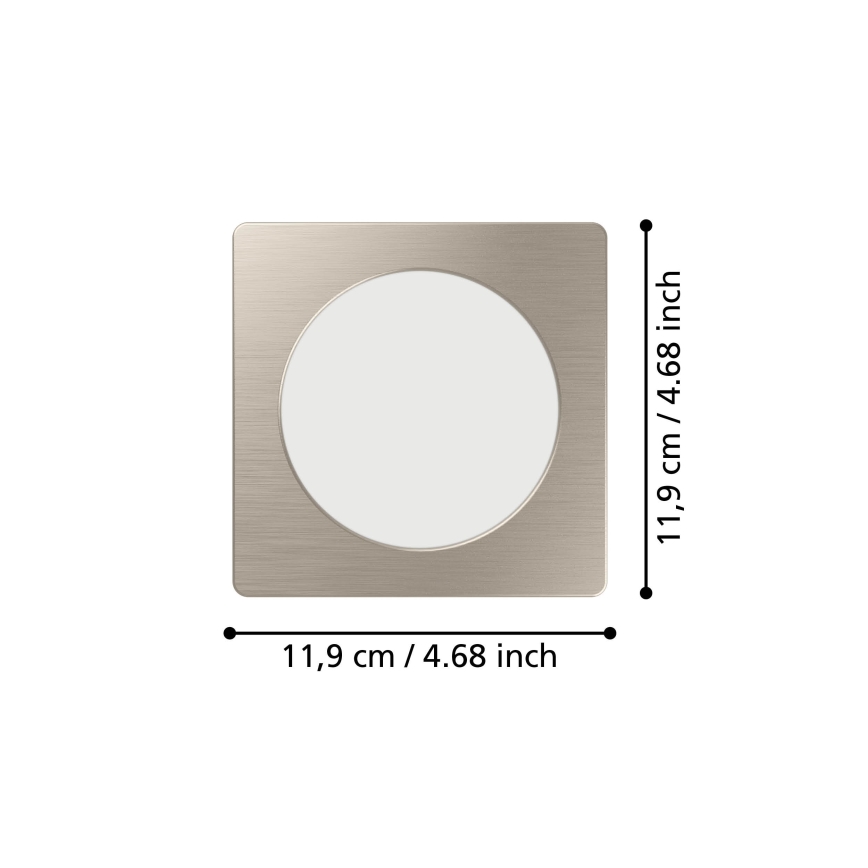Eglo - süvistatav LED-valgusti LED/6,3W/230V 2700/4000/6500K 11,9x11,9 cm mattkroom