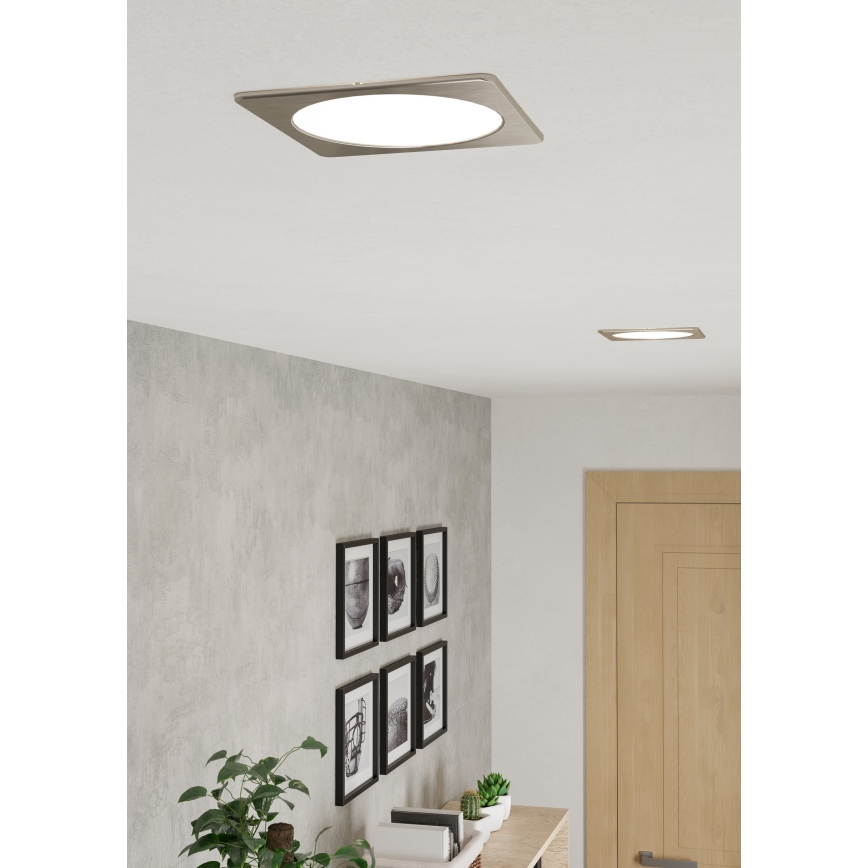 Eglo - LED süvistatav laevalgusti LED/10,5W/230V 2700/4000/6500K 16,6x16,6 cm mattkroom