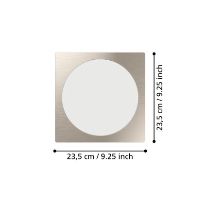 Eglo - LED süvistatav laevalgusti LED/18,5W/230V 2700/4000/6500K 21,6x21,6 cm mattkroom