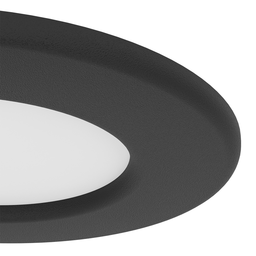 Eglo - LED-vannitoa lae sisse paigaldatav valgusti LED/3,7W/230V 2700/4000/6500K läbimõõt 8,8 cm IP44 must
