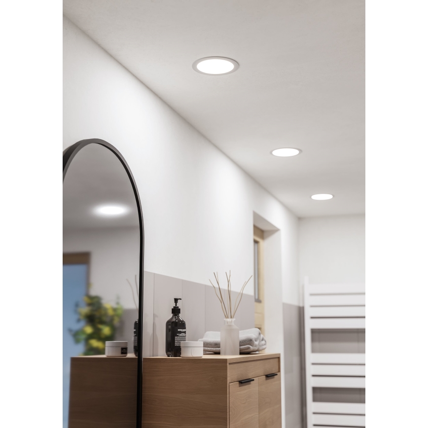 Eglo - LED vannitoa süvistatav laevalgusti LED/10,5W/230V 2700/4000/6500K läbimõõt 16,8 cm IP44 valge