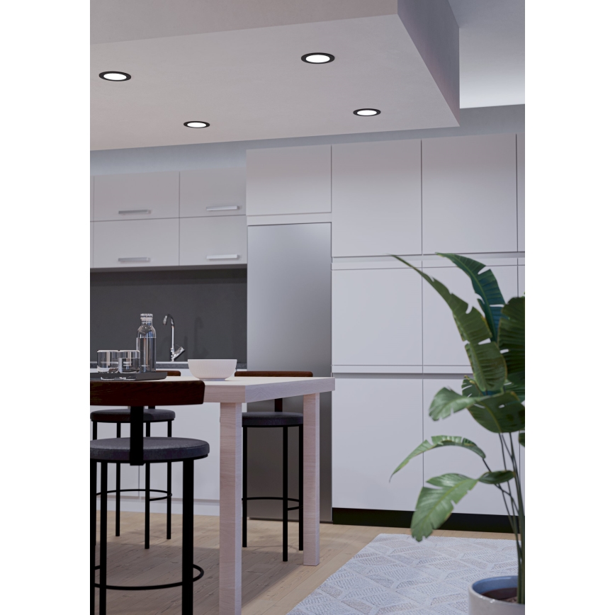 Eglo - LED RGBW hämardatav vannitoa süvistatav laevalgusti LED/5W/230V 2700-6500K läbimõõt 12 cm IP44 must