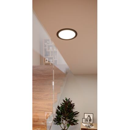 Eglo - LED RGBW hämardatav vannitoa lae sissepaigaldatav valgusti LED/9,5W/230V 2700-6500K läbimõõt 16,8 cm IP44 must