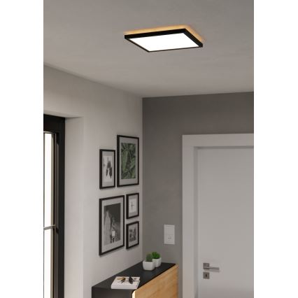 Eglo - LED Laevalgusti vannituppa LED/13,4W/230V 2700/4000/6500K 29x29 cm IP44 must