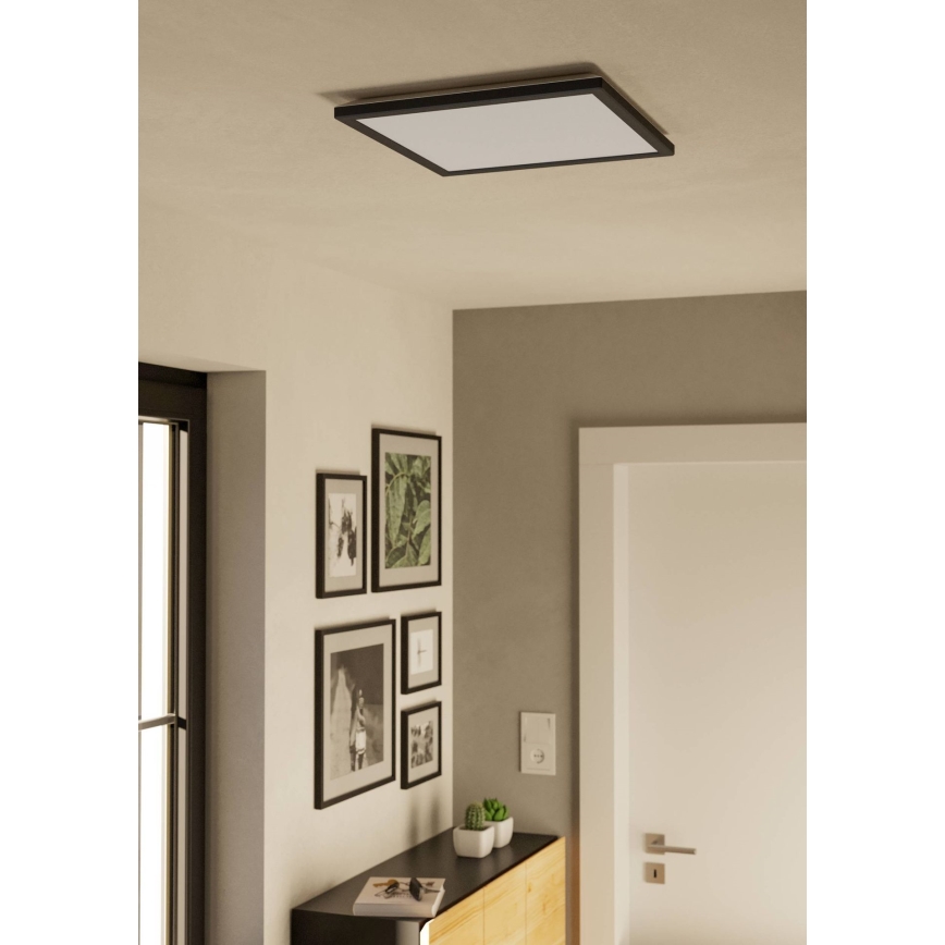Eglo - LED Laevalgusti vannituppa LED/17,6W/230V 2700/4000/6500K 39x39 cm IP44 must