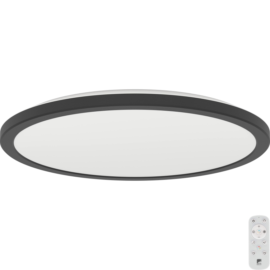 Eglo - LED Hämardatav laevalgusti vannituppa LED/18,5W/230V 2700-6500K d. 38,9 cm IP44 must + kaugjuhtimispult
