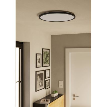 Eglo - LED Hämardatav laevalgusti vannituppa LED/16,8W/230V 2700-6500K d. 50 cm IP44 must + kaugjuhtimispult