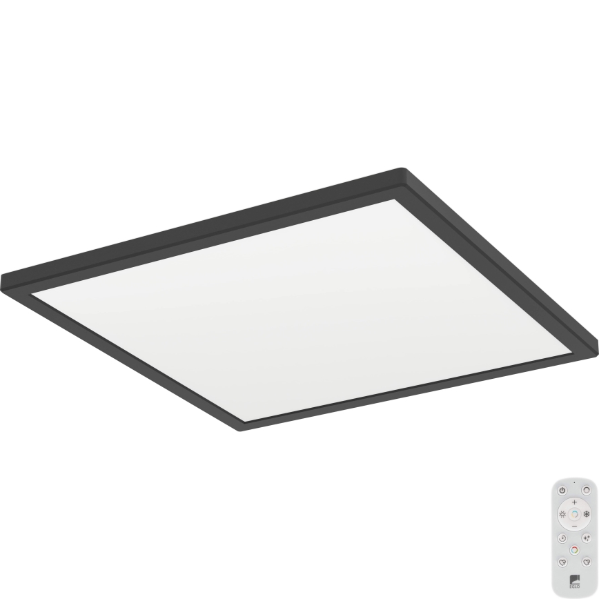 Eglo - LED Hämardatav laevalgusti vannituppa LED/17,6W/230V 2700-6500K 39x39 cm IP44 must + kaugjuhtimispult