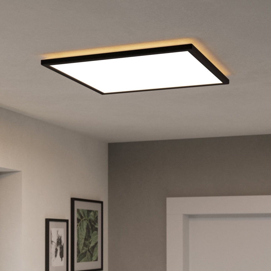 Eglo 901457 - LED Hämardatav laevalgusti vannituppa LED/17W/230V 2700-6500K 50x50 cm IP44 must + kaugjuhtimispult