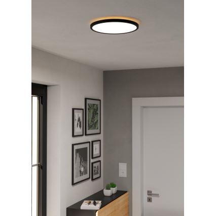 Eglo - LED RGBW Hämardatav laevalgusti vannituppa LED/13,9W/230V 2700-6500K d. 30 cm IP44 must ZigBee