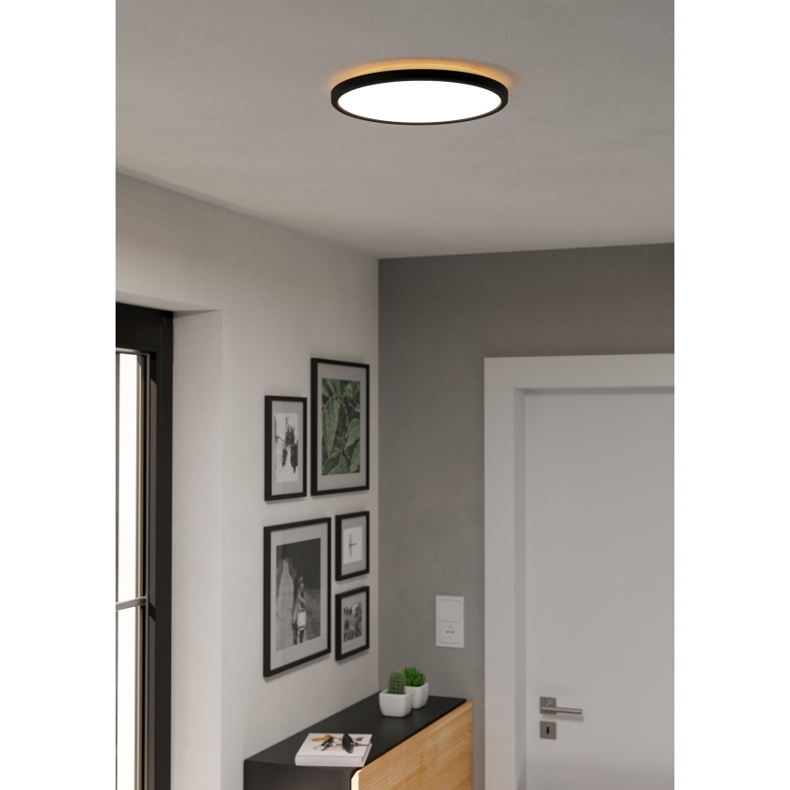 Eglo - LED RGBW Hämardatav laevalgusti vannituppa LED/13,9W/230V 2700-6500K d. 30 cm IP44 must ZigBee