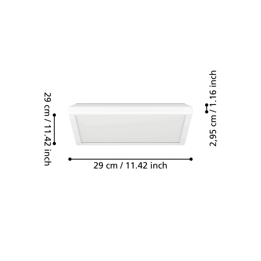 Eglo - LED RGBW Hämardatav laevalgusti vannituppa LED/13,4W/230V 2700-6500K 29x29 cm IP44 valge ZigBee