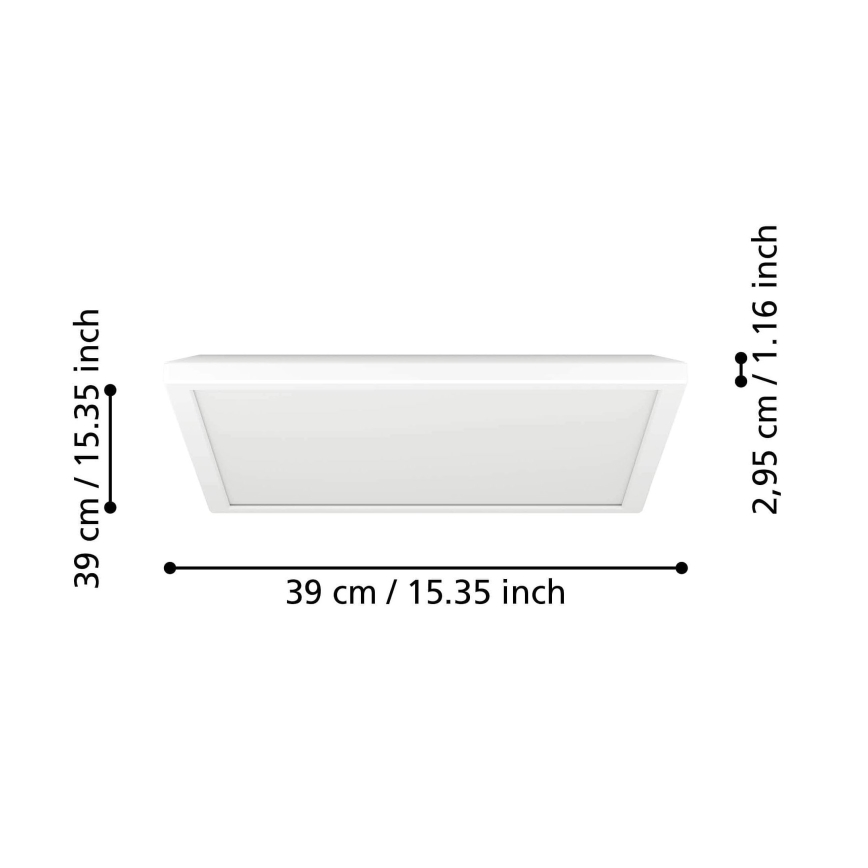 Eglo - LED RGBW Hämardatav laevalgusti vannituppa LED/17,6W/230V 2700-6500K 39x39 cm IP44 valge ZigBee