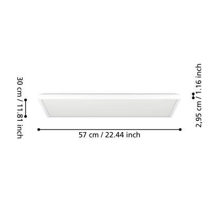 Eglo - LED RGBW Hämardatav laevalgusti vannituppa LED/17,2W/230V 2700-6500K 30x57cm IP44 valge ZigBee