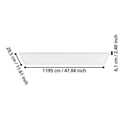 Eglo - LED pinnapealne paneel LED/33W/230V 2700/4000/6500K 120x30 cm valge