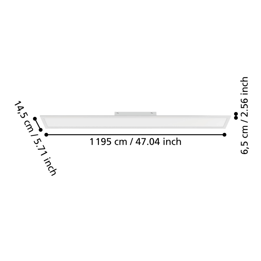 Eglo - pinnale paigaldatav LED-paneel LED/28W/230V 2700/4000/6500K 120x15 cm valge