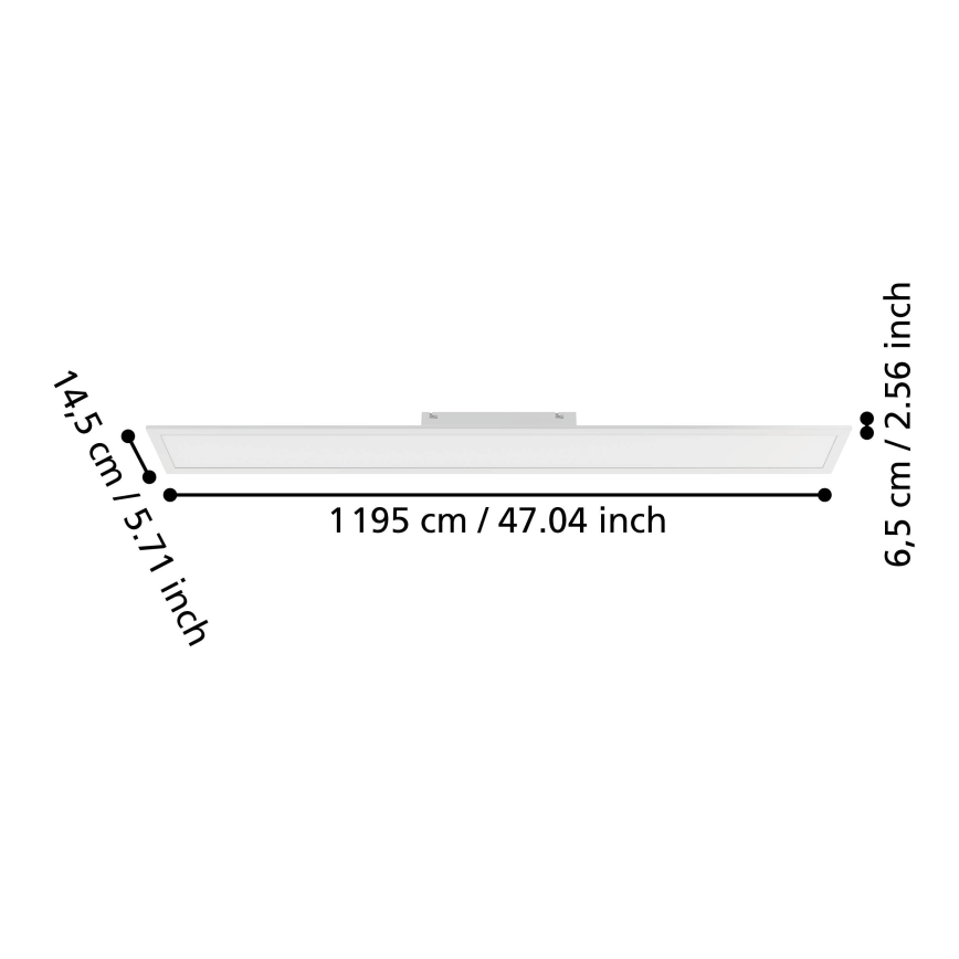 Eglo - Hämardatav pinnapealne LED-paneel LED/28,3W/230V 2700-6500K 120x15 cm valge + kaugjuhtimispult