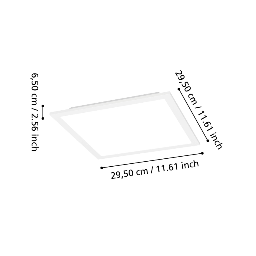 Eglo - LED RGBW hämardatav laelamp LED/14W/230V 2700-6500K 30x30 cm valge