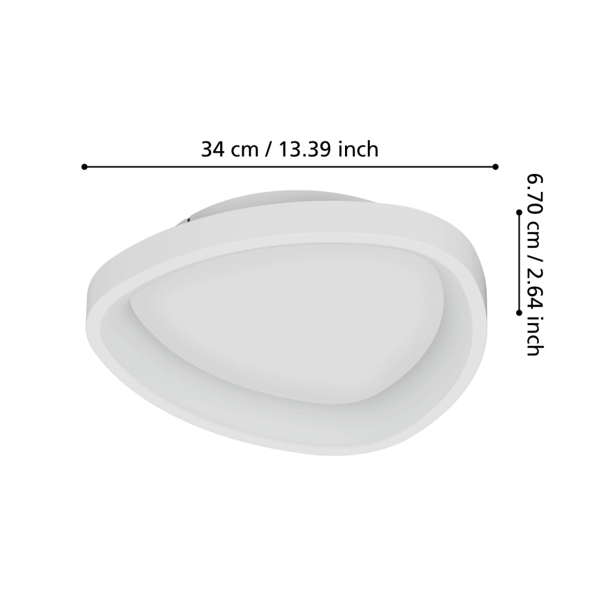 Eglo - LED Hämardatav laevalgusti LED/12W/230V 2700-6500K valge + kaugjuhtimispult