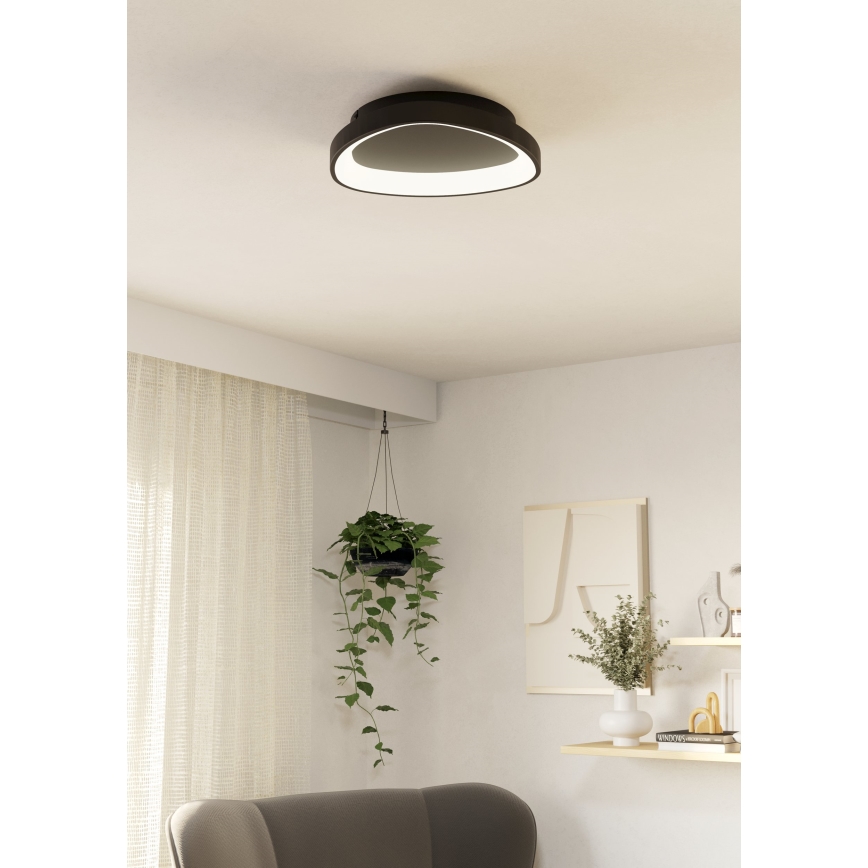 Eglo - LED Hämardatav laevalgusti LED/12W/230V 2700-6500K must + kaugjuhtimispult