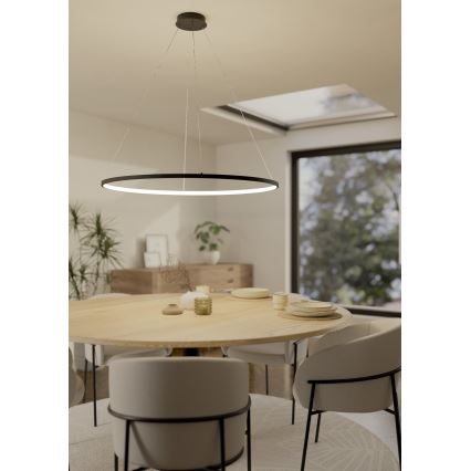 Eglo - LED Hämardatav lühter LED/40W/230V 2700-6500K must + kaugjuhtimispult