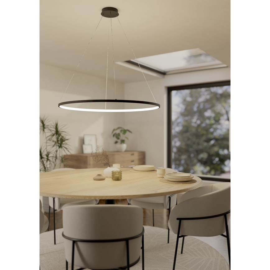 Eglo - LED Hämardatav lühter LED/40W/230V 2700-6500K must + kaugjuhtimispult