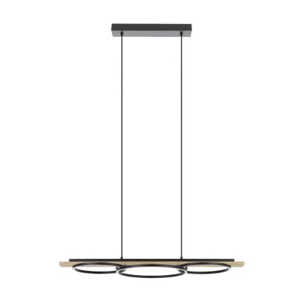 Eglo - LED Hämardatav lühter 2xLED/12,5W/230V+1xLED/15,5W 3000K beež/must
