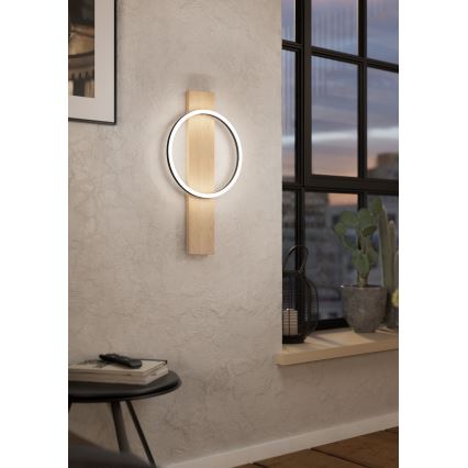 Eglo - LED Seinavalgusti LED/12W/230V 3000K beež/must