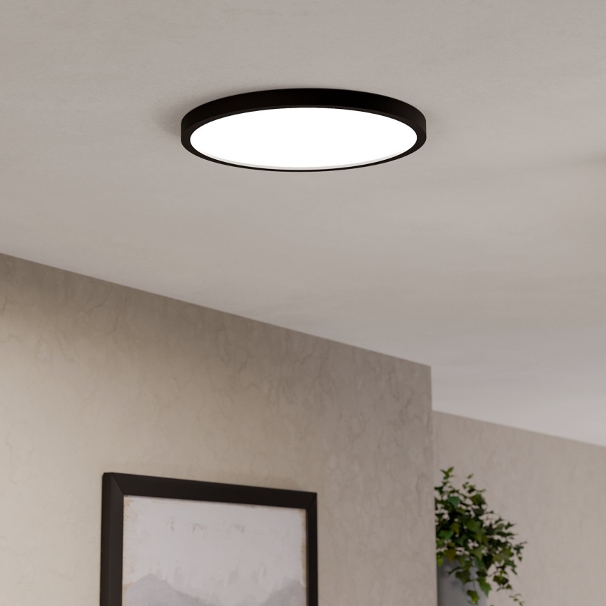 Eglo - LED RGBW hämardatav vannitoa laelamp LED/17,5W/230V 2700-6500K läbimõõt 38,9 cm IP44 must