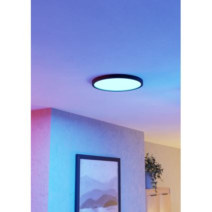 Eglo - LED RGBW hämardatav vannitoa laevalgusti LED/17,5W/230V 2700-6500K läbimõõt 39,9 cm IP44 must