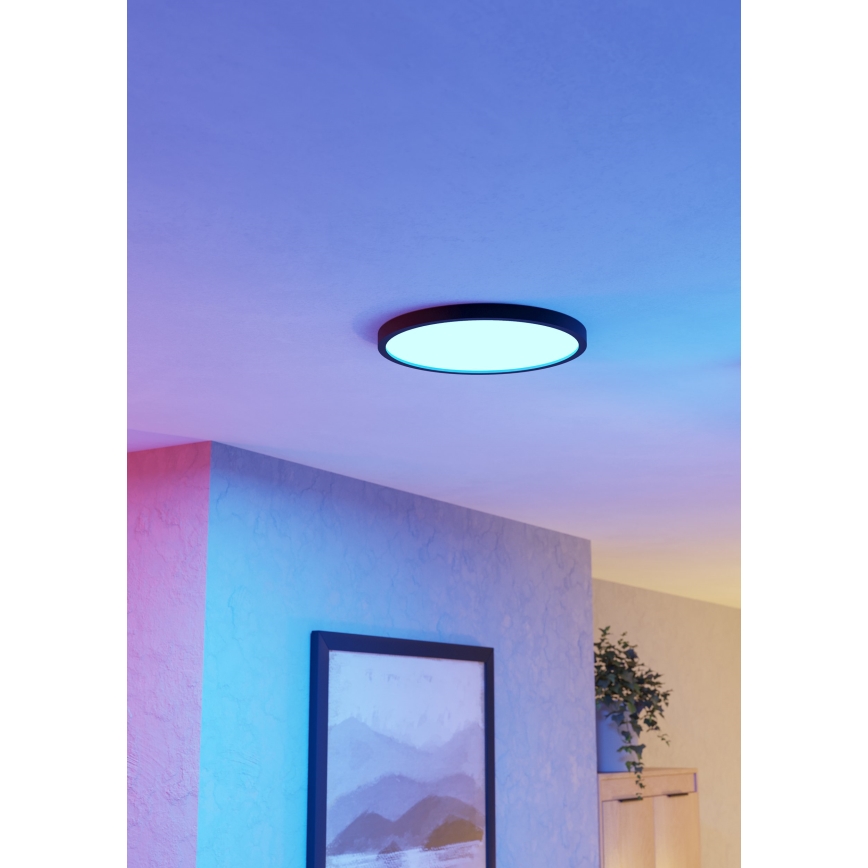 Eglo - LED RGBW hämardatav vannitoa laevalgusti LED/17,5W/230V 2700-6500K läbimõõt 39,9 cm IP44 must
