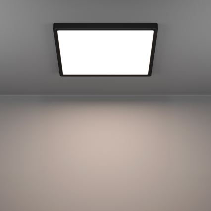 Eglo - LED RGBW hämardatav vannitoa laelamp LED/17,8W/230V 2700-6500K 39x39 cm IP44 must