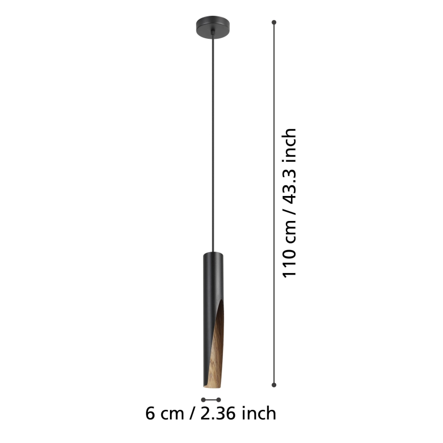 Eglo - LED Lühter 1xGU10/4,5W/230V 3000K must/pruun