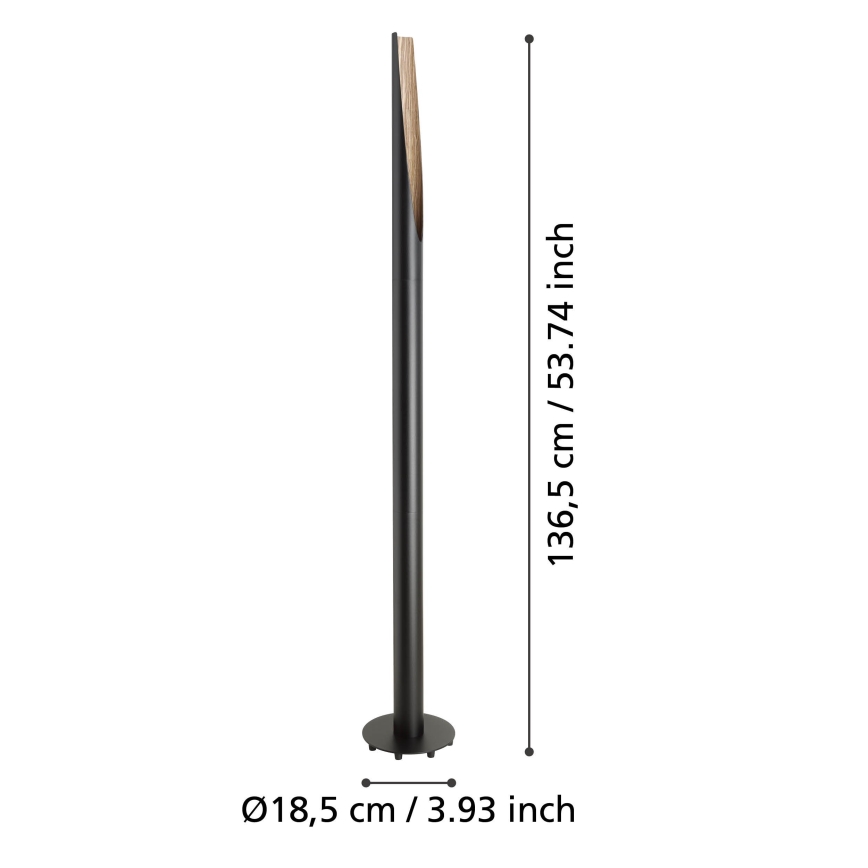 Eglo  - LED Põrandalamp 1xGU10/4,5W/230V 3000K must/pruun