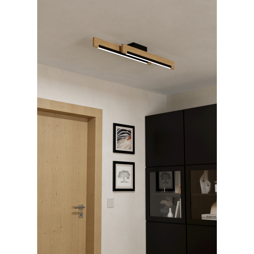 Eglo - LED Hämardatav laevalgusti 2xLED/10W/230V 3000K must/beež