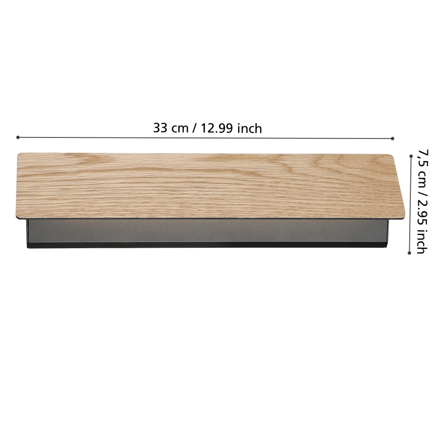 Eglo - LED Seinavalgusti LED/12W/230V 3000K pruun