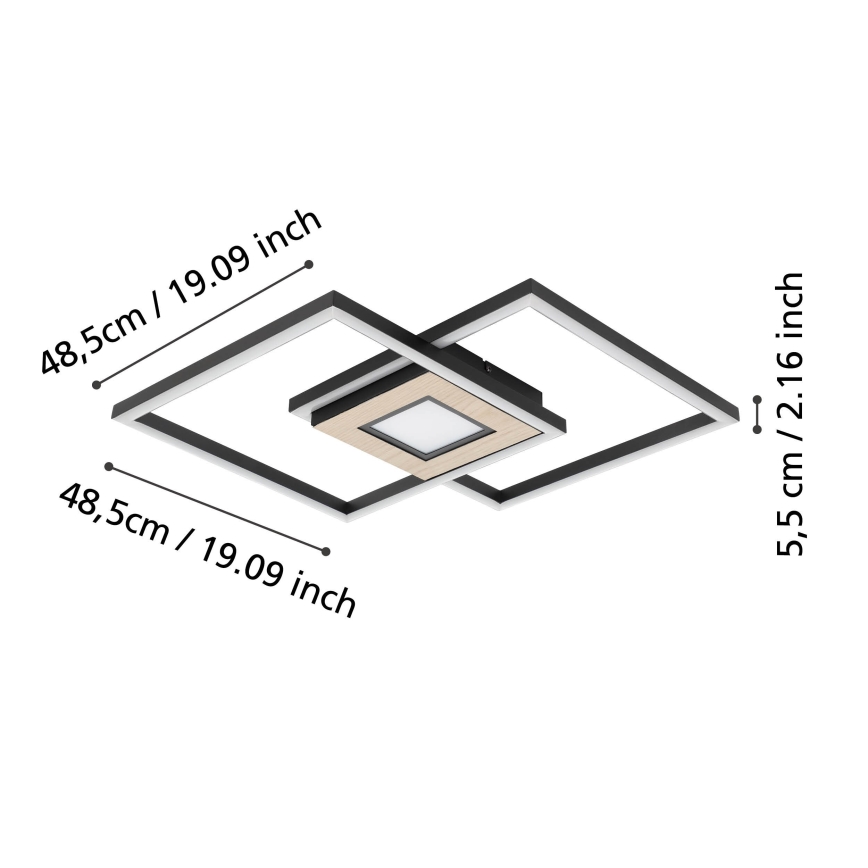 Eglo - LED Hämardatav laevalgusti 2xLED/17W/230V +1xLED/4,2W 2700-6500K + kaugjuhtimispult