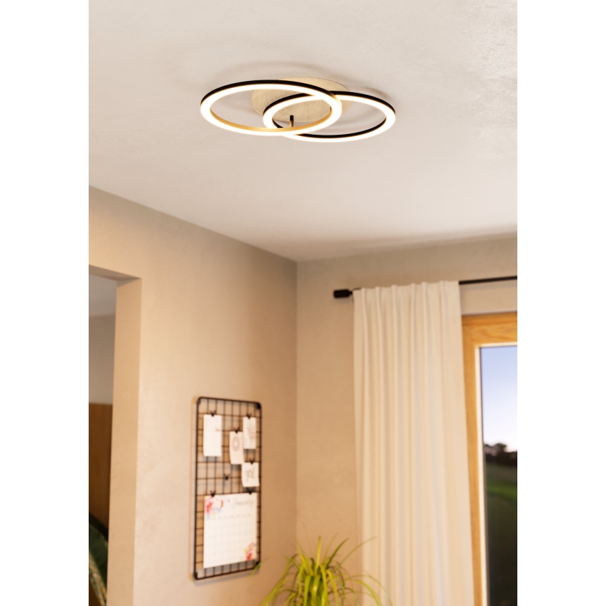 Eglo - LED Hämardatav laevalgusti 2xLED/16W/230V 2700-6500K beež/must ZigBee