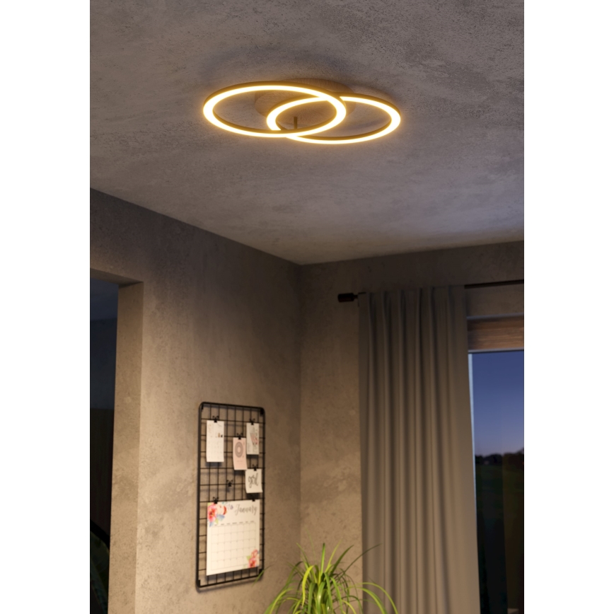 Eglo - LED Hämardatav laevalgusti 2xLED/16W/230V 2700-6500K beež/must ZigBee
