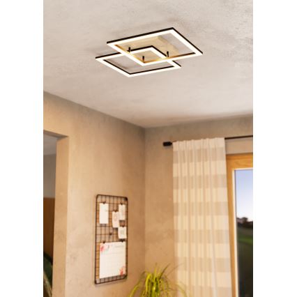 Eglo - LED Hämardatav pinnale kinnitatav lühter 4xLED/32W/230V 2700-6500K pruun/must