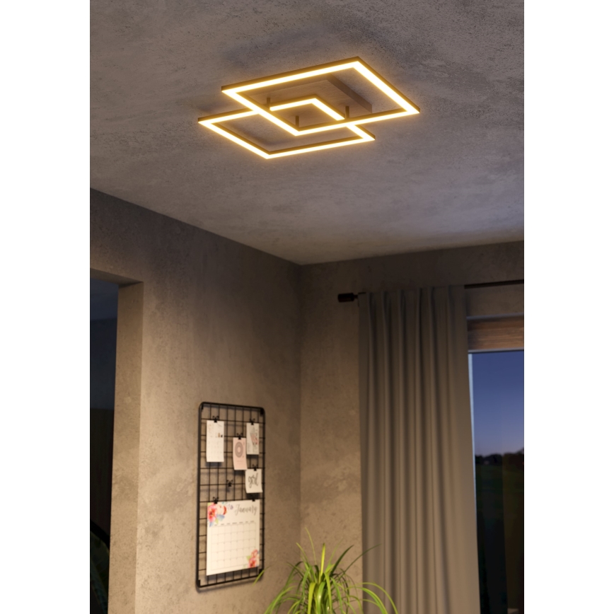 Eglo - LED Hämardatav pinnale kinnitatav lühter 4xLED/32W/230V 2700-6500K pruun/must