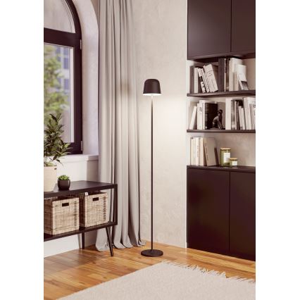 Eglo - LED Hämardatav väli laetav põrandalamp LED/4,3W/5V 2400/3000/4000K IP54 must