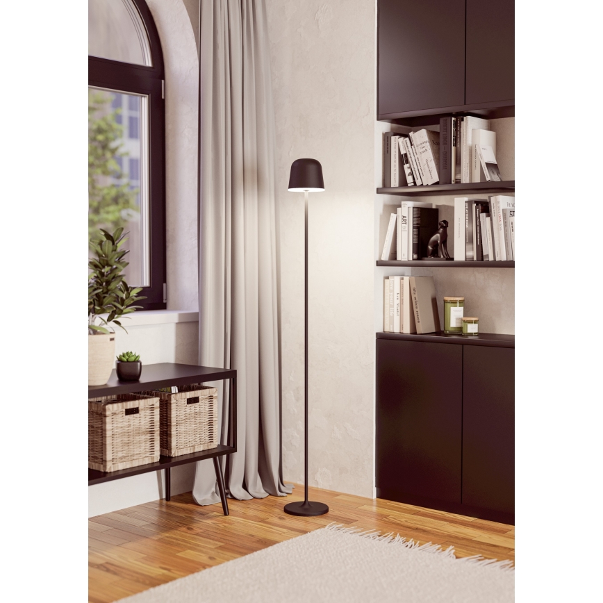Eglo - LED Hämardatav väli laetav põrandalamp LED/4,3W/5V 2400/3000/4000K IP54 must